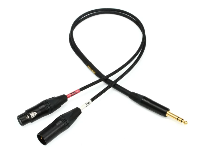 Mogami Gold Insert XLR Cable - 1/4-inch TRS Male to XLR Male/Female - 2 foot
