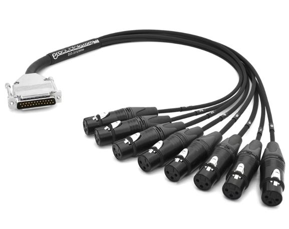 Mogami Gold DB25-XLRF 8-channel Analog Interface Cable - 5'