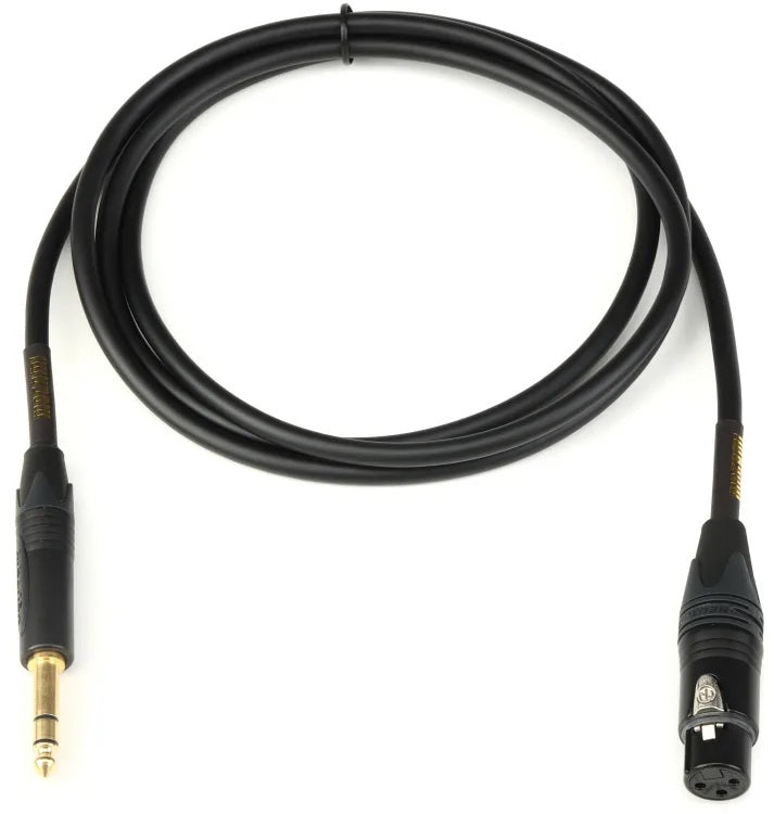 Mogami Gold TRSXLRF-06 Balanced XLR Female to 1/4-inch TRS Male Patch Cable - 6 foot