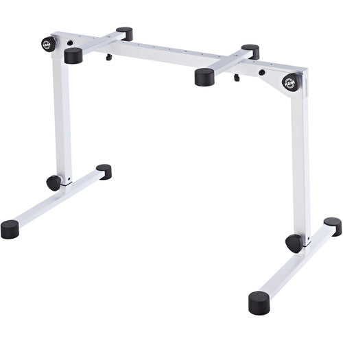 K&M 18820 Omega Pro Table-Style Keyboard Stand with Foldable Legs White