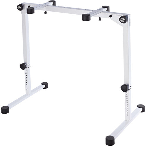 K&M 18820 Omega Pro Table-Style Keyboard Stand with Foldable Legs White