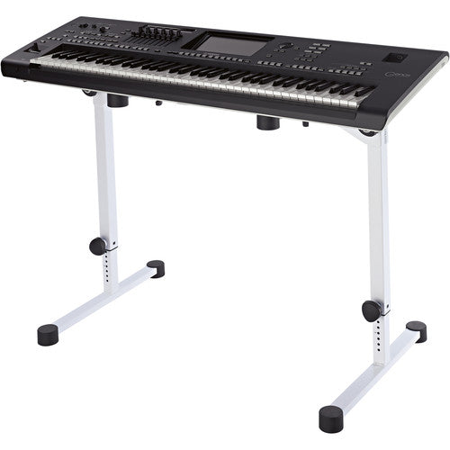 K&M 18820 Omega Pro Table-Style Keyboard Stand with Foldable Legs White