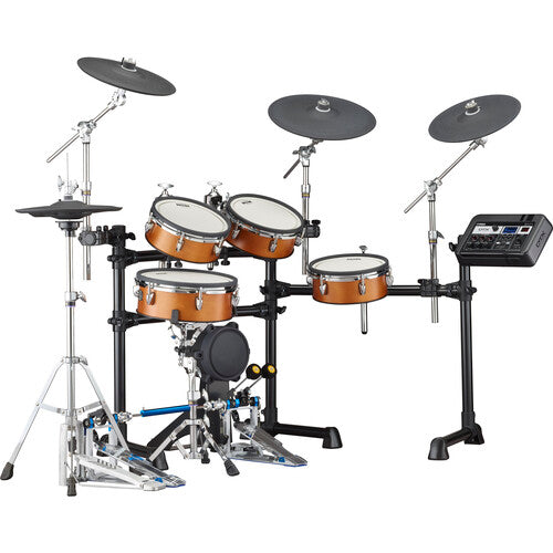Yamaha DTX8K-X Electronic Drum Kit with Wood-Shell TCS Pads and DTX-PRO Drum Module - Black Forest