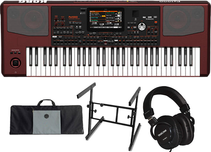 Korg Pa1000 61-Key Pro Arranger with Speakers essentials bundle