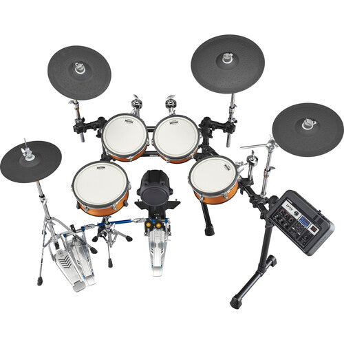 Yamaha DTX8K-X Electronic Drum Kit with Wood-Shell TCS Pads and DTX-PRO Drum Module - Black Forest