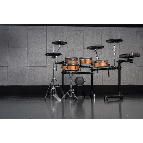 Yamaha DTX8K-X Electronic Drum Kit with Wood-Shell TCS Pads and DTX-PRO Drum Module - Black Forest