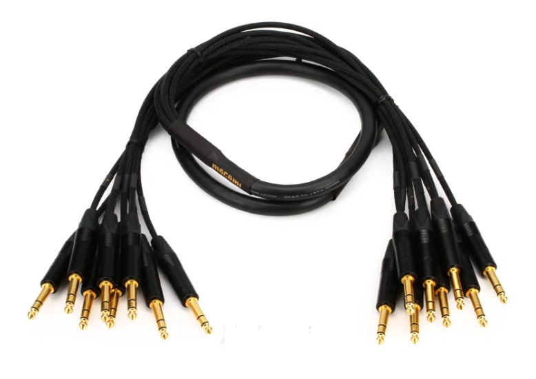 Mogami Gold 8 TRS-TRS 8-channel 1/4" TRS Male Snake - 20'