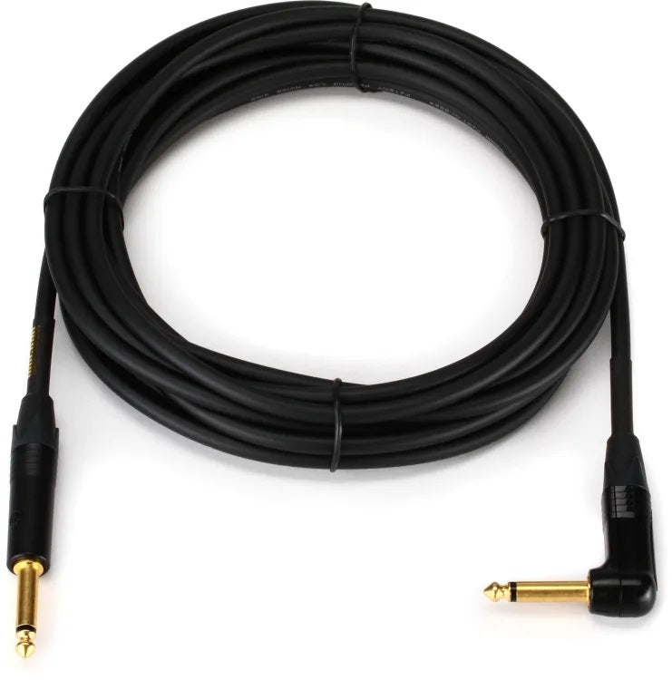 Mogami Gold Instrument 18R Straight to Right Angle Instrument Cable - 18 foot