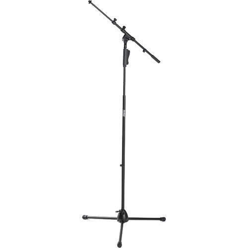 On-Stage MS7550 One-Handed Tripod Microphone Stand with Telescoping Boom (Brown Box)