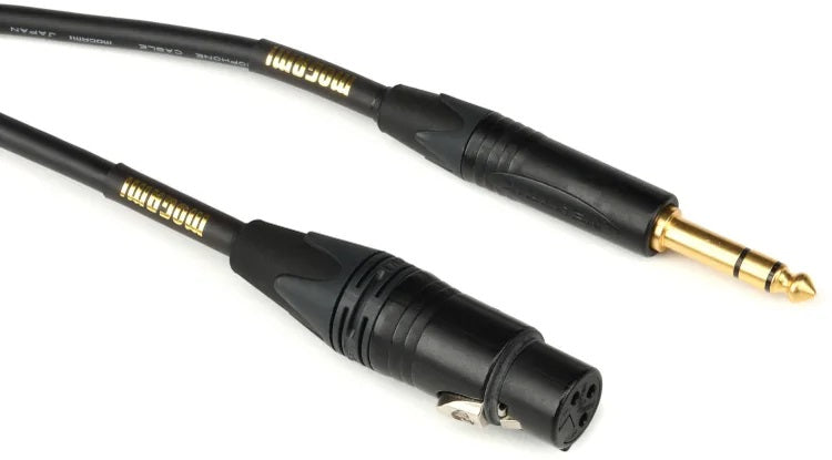 Mogami Gold TRSXLRF-20 Balanced XLR Female to 1/4-inch TRS Male Patch Cable - 20 foot