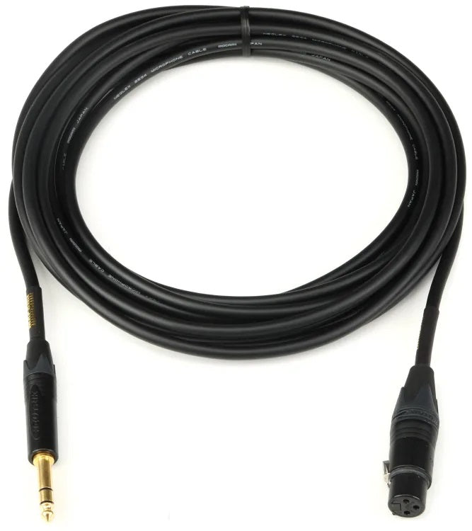 Mogami Gold TRSXLRF-20 Balanced XLR Female to 1/4-inch TRS Male Patch Cable - 20 foot