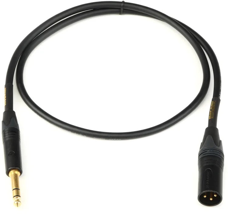 Mogami Gold TRSXLRM-10 Balanced 1/4-inch TRS Male to XLR Male Patch Cable - 10 foot