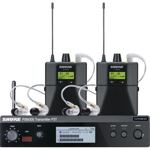 Shure PSM 300 Twin-Pack Pro Wireless In-Ear Monitor Kit