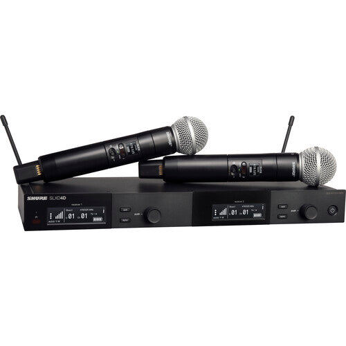 Shure SLXD24D/SM58 Dual-Channel Digital Wireless Handheld Microphone System with SM58 Capsules