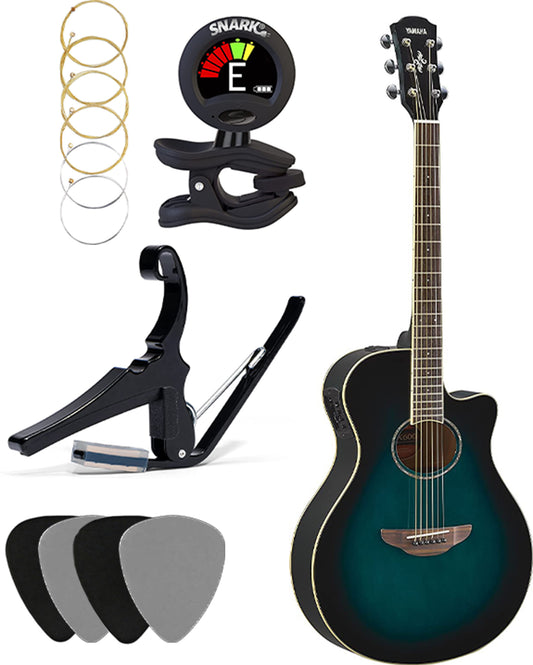 Yamaha APX600 Acoustic Electric Guitar Package - Blue Burst