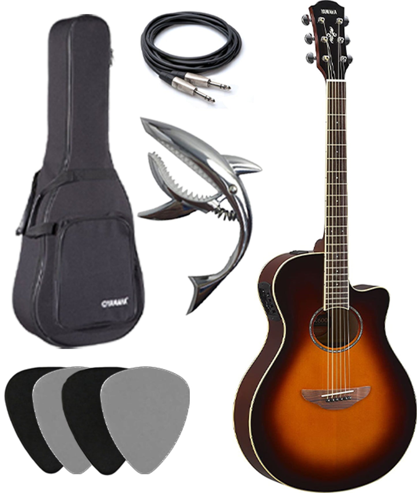 Yamaha APX600 Acoustic-Electric Guitar deluxe package
