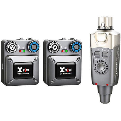 Xvive Audio U4R2 Wireless In-Ear Monitor System with Two Receivers